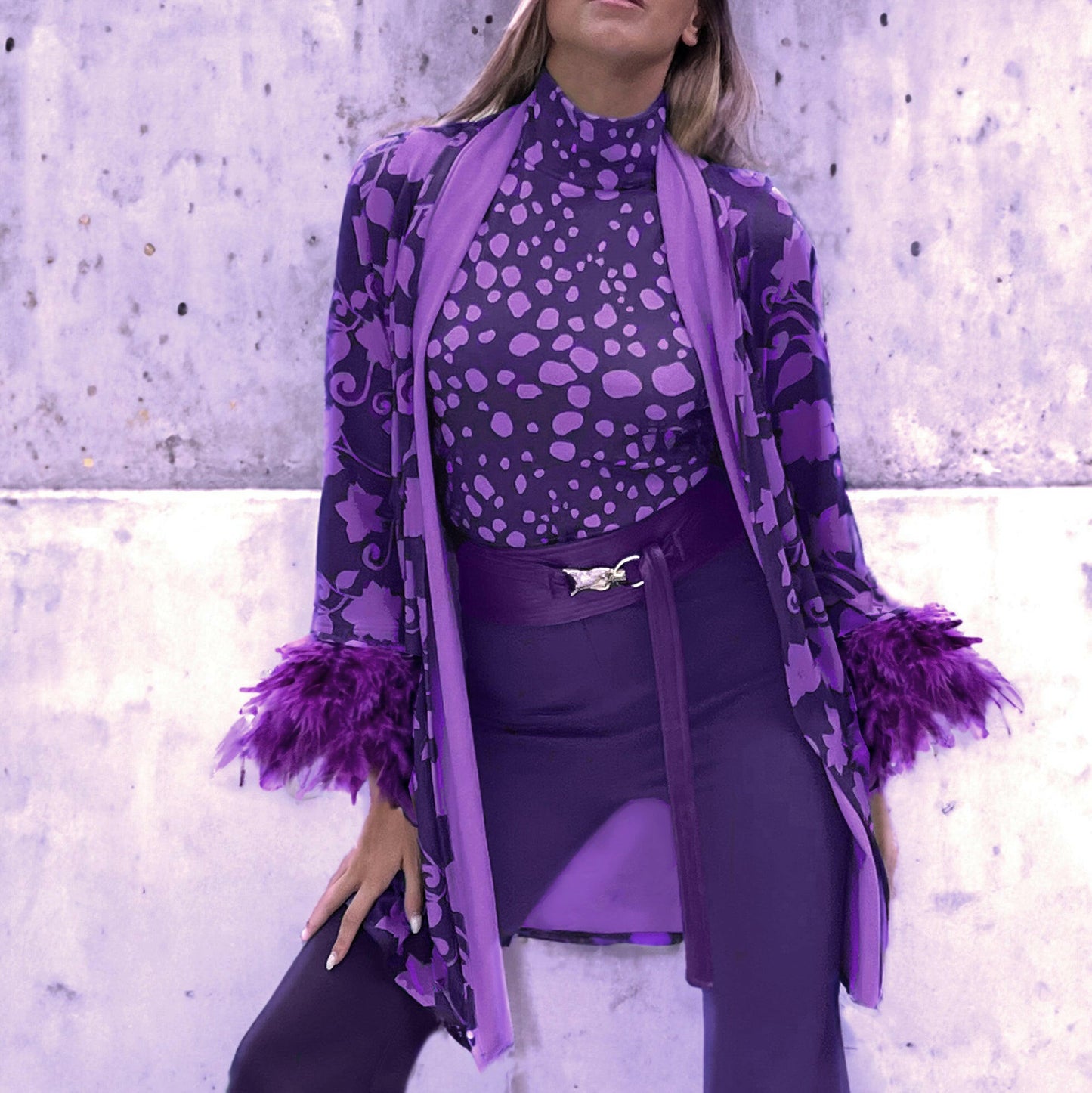 Cardigan Fiori Piume M.