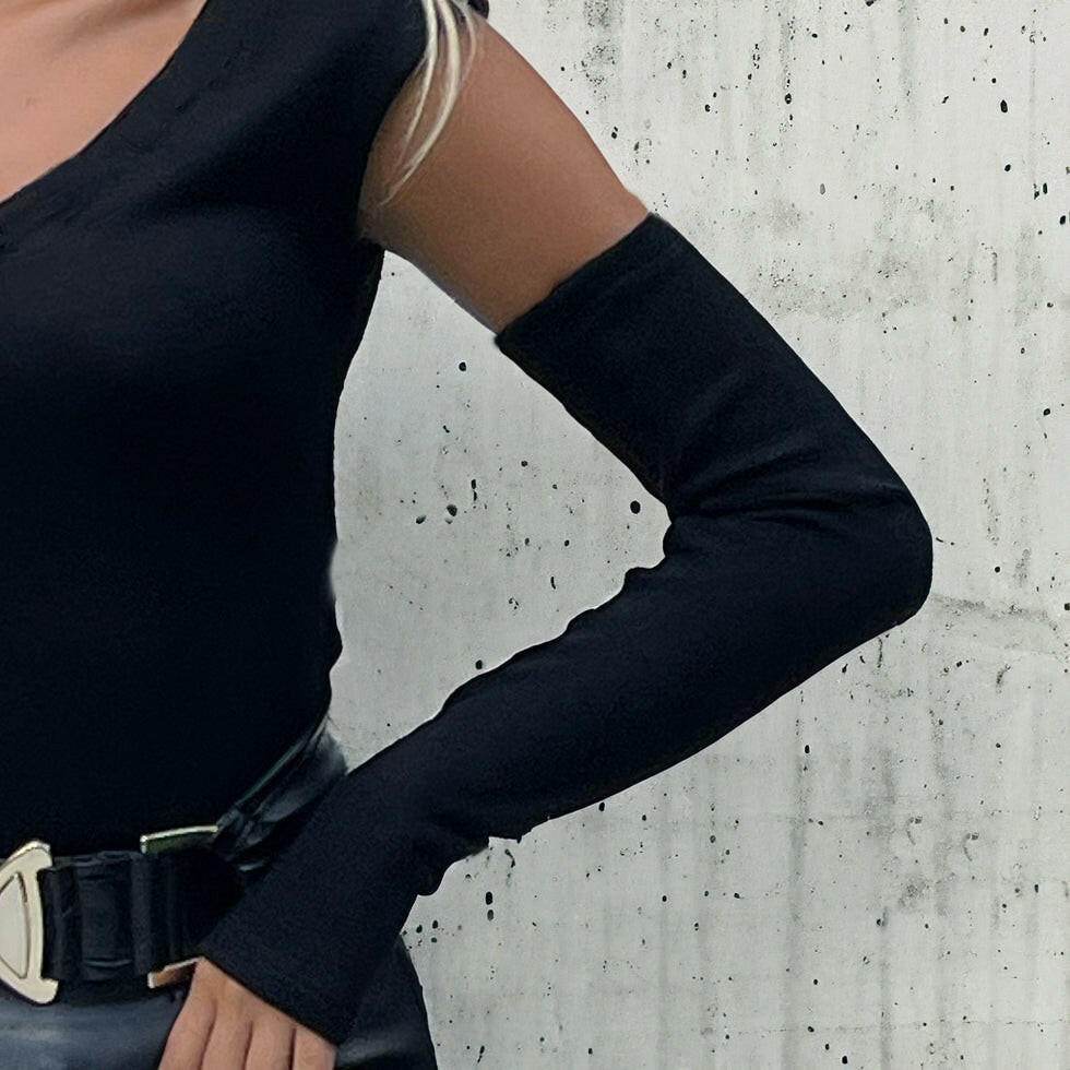 Guanto Manica Maglia Nero..