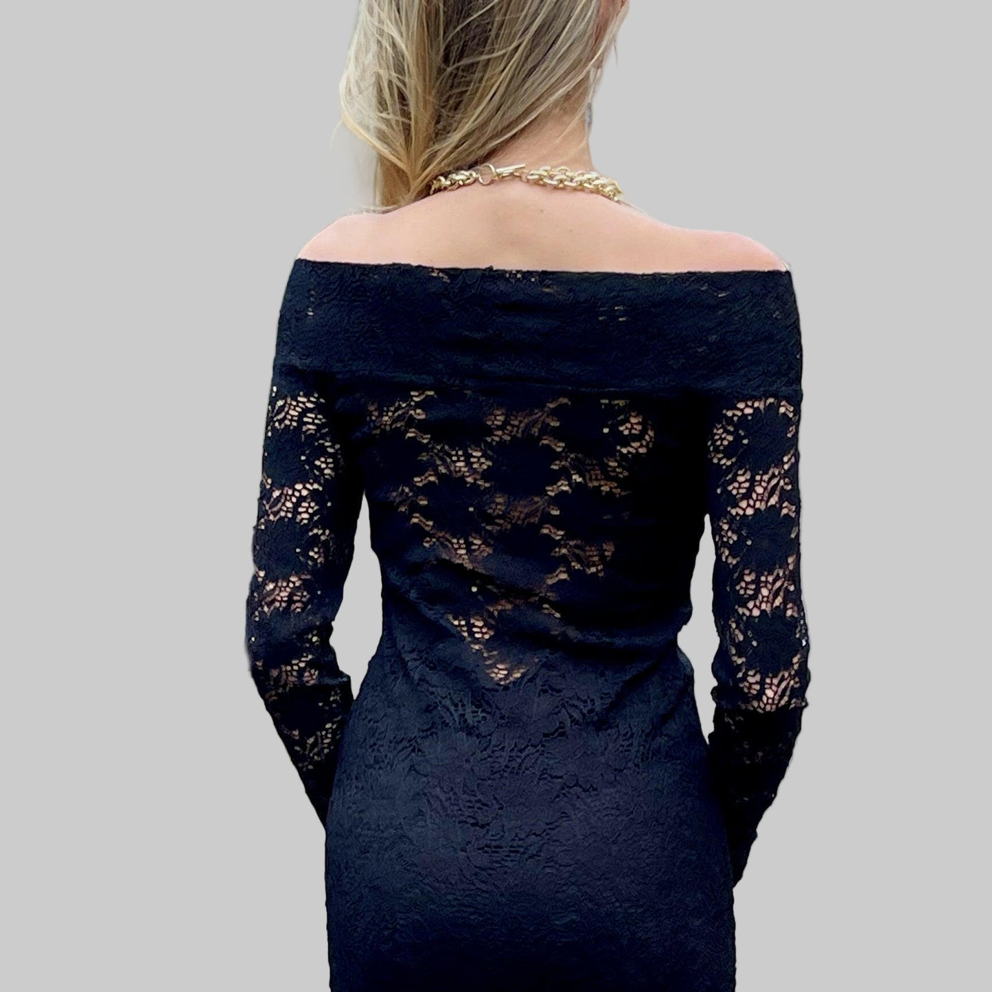 Tubino Spalle Pizzo Nero..