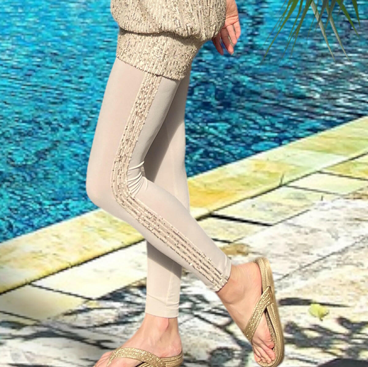 Leggings Banda Paillettes