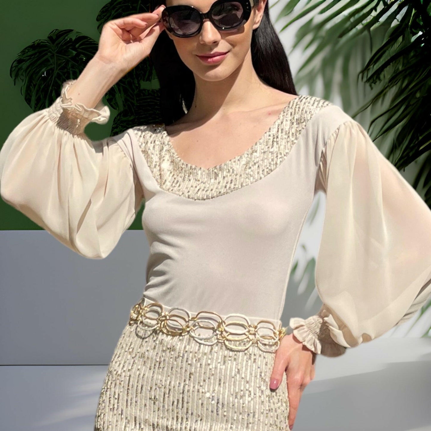 Maglia Bordo Paillettes O.
