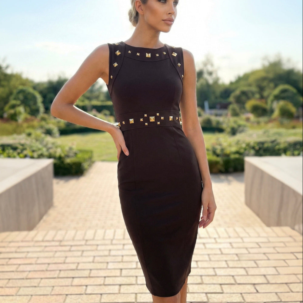 Studded Sleeveless Dress N.