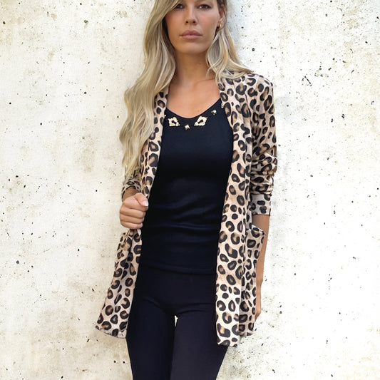 Cardigan Tasche Ghepard Caffè
