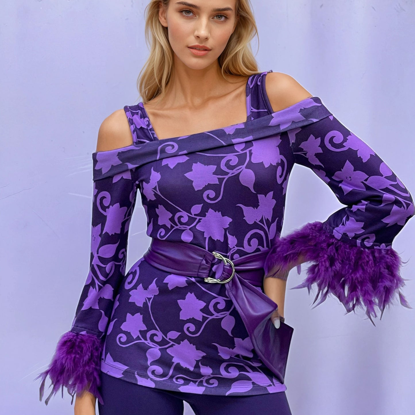 Maglia Piume Fiori M.