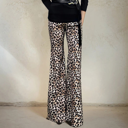 panta flare stampato animalier